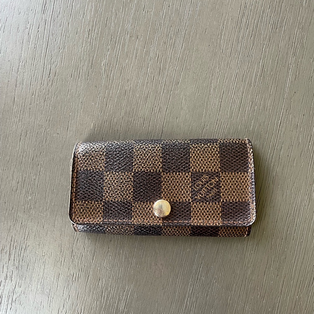Louis Vuitton Damier Ebene Four Key Holder Pouch